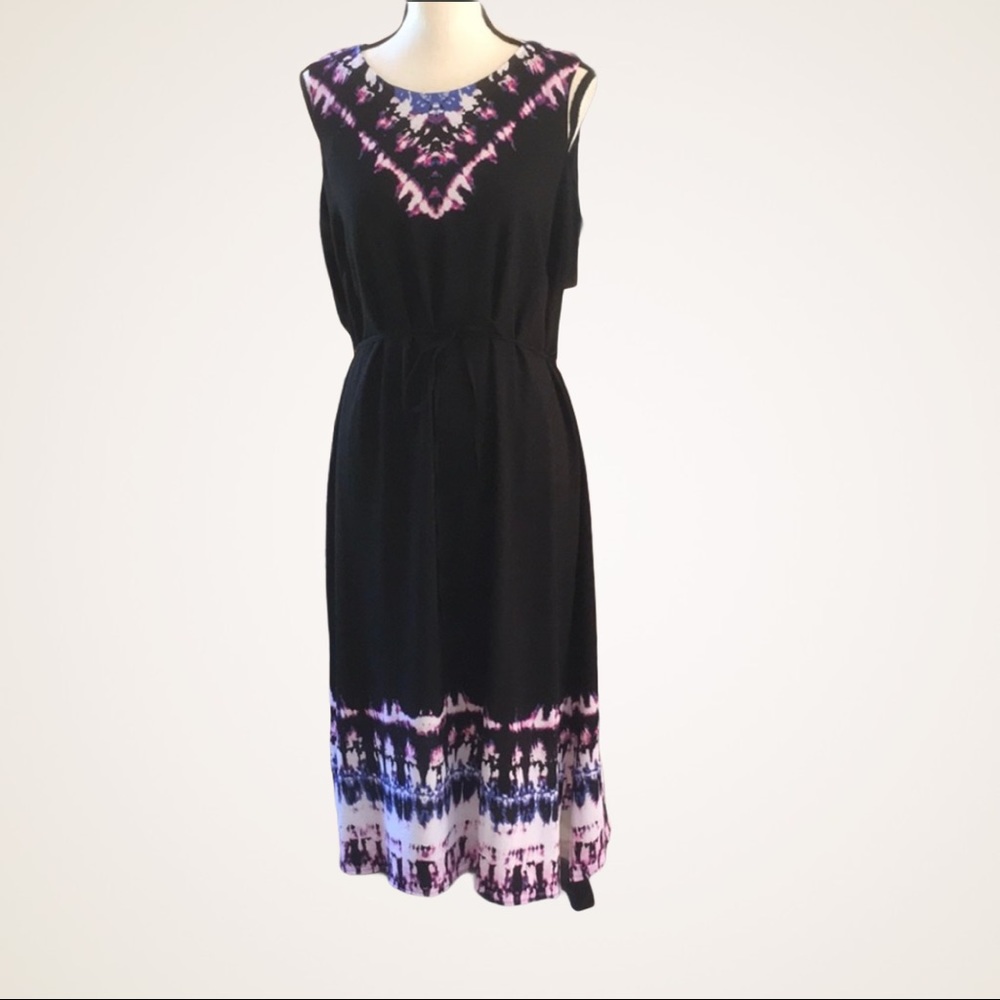 Tie Dye Hem Maxi Dress